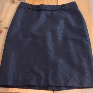 Worthington Black Metallic Sparkle Pencil Skirt Size 6